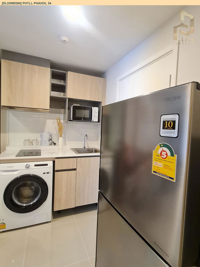 picture DL23080284 Condo for rent, Phyll Phahol 34 near BTS Sena Nikhom, ready to move in, call urgently 0656133286 LineID @655ebbvc - 3/8
