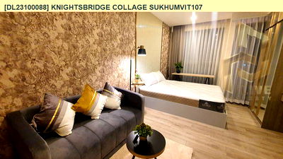 Condos for rent BTS Bearing : DL23100088 Condo for rent, KNIGHTSBRIDGE COLLAGE SUKHUMVIT107 near BTS Bearing, ready to move in, call urgently 0656133286 LineID @655ebbvc