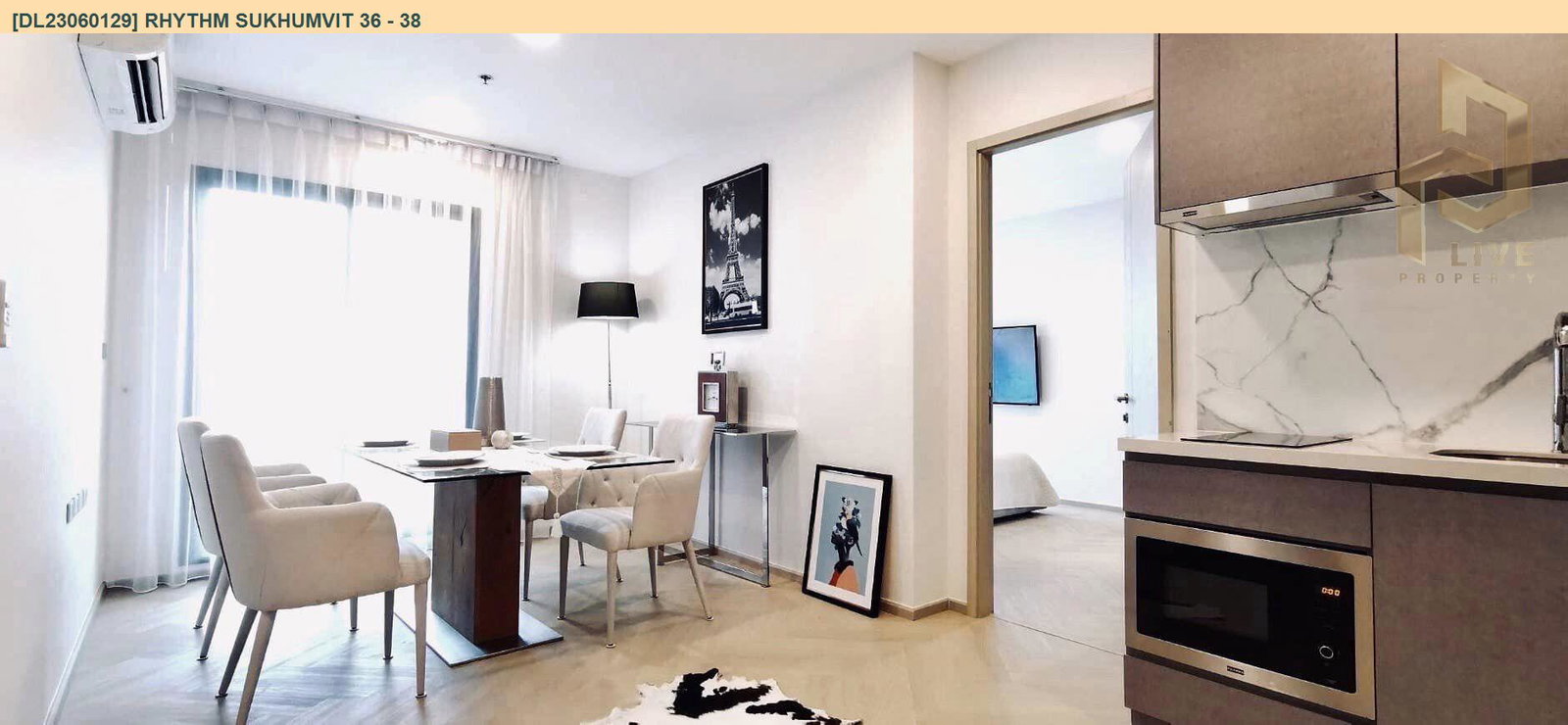 DL23060129 Condo for rent, Rhythm Sukhumvit 36 - 38 near BTS Thong Lo, ready to move in, call urgently 0653619502 LineID @952jdxxk