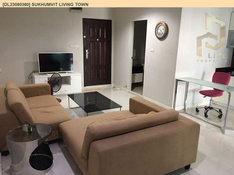 DL23080360 Condo for rent, Sukhumvit Living Town near MRT เพชรบุรี, ready to move in, call urgently 0638692663 LineID @534wlwof