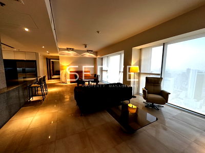 Condos for rent : 3 Beds with Bathtub 194 sq.m. Super High Fl. 55+ Close to MRT Lumpini & BTS Chong Nonsi 600 m. at The Met Sathorn Condo / For Rent