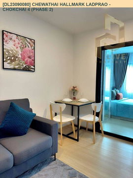 DL23090080 ให้เช่าคอนโด ชีวาทัย ฮอลล์มาร์ค ลาดพร้าว - โชคชัย 4 (เฟส 2) (Chewathai Hallmark Ladprao - Chokchai 4 (Phase 2)) ใกล้ - พร้อมเข้าอยู่ โทรด่วน 0614453194 LineID @162cjixi