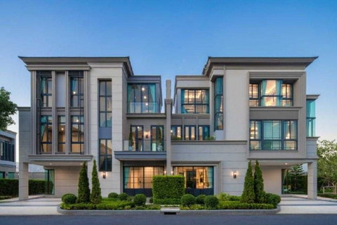 S-HSNS101 Single house for sale, The Sonne Srinakarin-Bangna, 3 floors, size 59.9 sq m,400 sq m, 4 bedrooms, 4 bathrooms, 23.9 million 064-959-8900