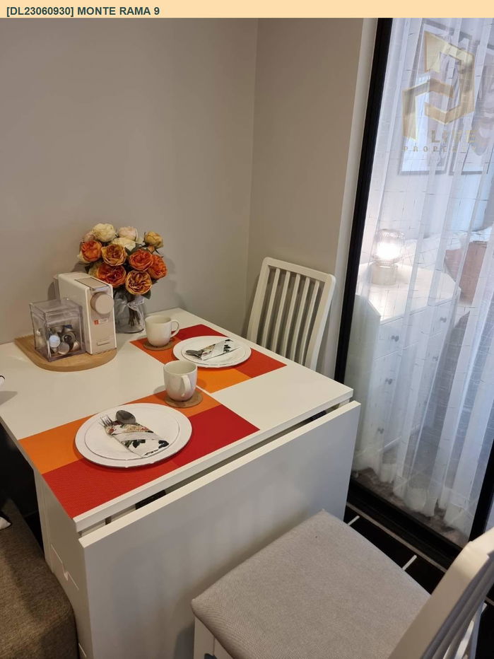 รูป DL23060930 ให้เช่าคอนโด มอนเต้ พระราม 9 (Monte Rama 9) ใกล้ สายสีส้ม พร้อมเข้าอยู่ โทรด่วน 0800343450 LineID @655ebbvc - รูปที่ 4/9