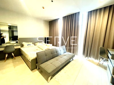 Condos for rent BTS Chit Lom : 🔥35K🔥-Cozy Style Studio with Partition High Fl. 25+ Good View & Good Location Next to BTS Phloen Chit at Noble Ploenchit Condo / For Rent