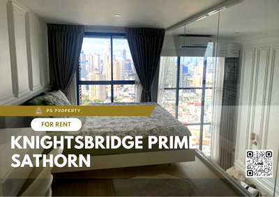 คอนโดให้เช่า : ให้เช่า 📣 Knightsbridge Prime Sathorn 📣 ห้อง DUPLEX เฟอร์นิเจอร์ เครื่องใช้ไฟฟ้าครบ ใกล้ BTS ช่องนนทรี