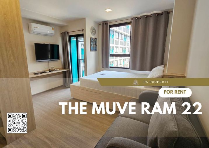 ให้เช่า 📣 THE MUVE Ram 22 📣 ห้องสวย เฟอร์นิเจอร์ เครื่องใช้ไฟฟ้าครบ ใกล้ MRT รามคำแหง