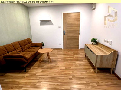 คอนโดให้เช่า : DL23060266 ให้เช่าคอนโด กรีน วิลล์ คอนโด สุขุมวิท 101  (Green Ville Condo @ Sukhumvit 101) ใกล้ BTS ปุณณวิธี พร้อมเข้าอยู่ โทรด่วน 0638692663 LineID @952jdxxk