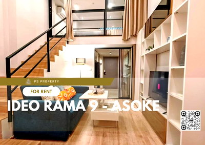 Condos for rent : For rent ✨ IDEO Rama 9 - Asoke ✨ DUPIEX room, complete furniture and electrical appliances, near MRT Rama 9 station.