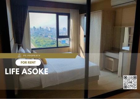 รูปภาพ For rent 📍 Life Asoke 📍 near MRT Phetchaburi, complete with furniture and electrical appliances.
