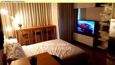 Condos for rent : DL23040896 Condo for rent, Rhythm Asoke near MRT พระราม 9, ready to move in, call urgently 0800343450 LineID @655ebbvc