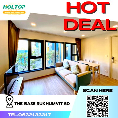 Condos for rent : #K158 For rent  The Base Sukhumvit 50 near BTS Onnut   ✨ 