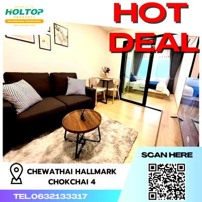 Condos for rent :  #K156 For rent The Chewathai hallmark ladprao Pet friendly✨