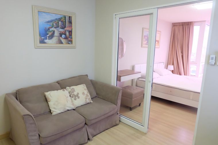 ให้เช่าห้อง 29 ตรม  ชั้น 17 ตึกบี เอ็มโซไซตี้คอนโด เมืองทองธานี  ห้องสวย ราคา 7,500บาท/เดือน