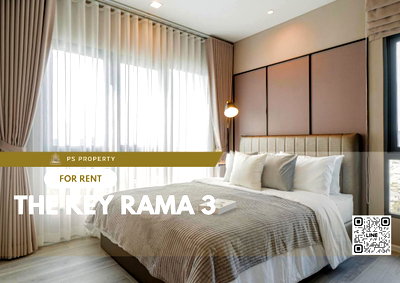 คอนโดให้เช่า : ให้เช่า 📍 The Key Rama 3 📍 2 ห้องนอน ตกแต่งสวยครบพร้อม เฟอร์นิเจอร์และเครื่องใช้ไฟฟ้าครบ 