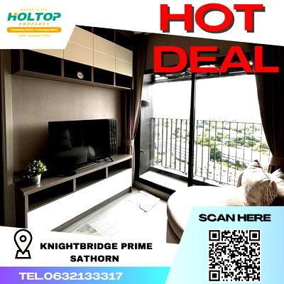 คอนโดให้เช่า : รหัส #K182 📢📌ให้เช่า ปล่อยเช่า คอนโด  Knights Bridge Prime Sathorn  Full Furnished พร้อมเข้าอยู่ ✨   เดินทางไป BTS ช่องนนทรี เพียง 500 เมตร  