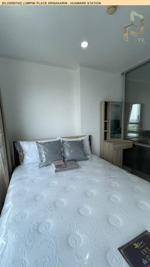 รูป DL23050743 ให้เช่าคอนโด ลุมพินี เพลส ศรีนครินทร์ - หัวหมาก สเตชัน (Lumpini Place Srinakarin - Huamark Station) ใกล้ ARL หัวหมาก พร้อมเข้าอยู่ โทรด่วน 0800343450 LineID @655ebbvc - รูปที่ 4/9