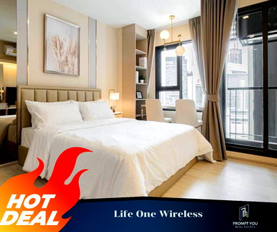 Condos for rent BTS Chit Lom : For rent 🔥 Life One Wireless 🔥Nicely decorated , Fully furniture , high floor  //Ask more info  LineID:@𝐭𝐡𝐢𝐫𝐝𝐩𝐫𝐨𝐩𝐞𝐫𝐭𝐲