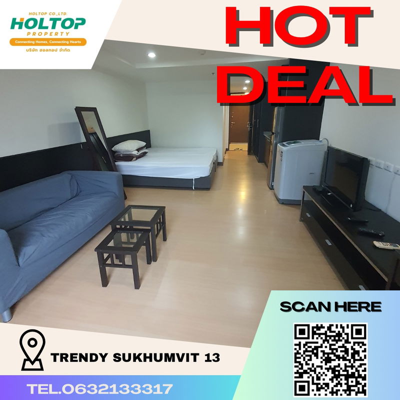 Condos for rent :  #K204  For rent Trendy sukhumvit 13 ✨  Near skytrain Nana and Asok station MRT Sukhumvit station