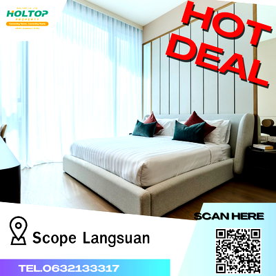 เช่าคอนโด ถนนหลังสวน : #A166 condo For rent Scope Langsuan