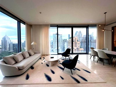 Condos for rent BTS Phloen Chit : LTH10609–SCOPE Langsuan FOR RENT 2 beds 3 baths size 163 Sq.m. Near BTS Chidlom Station ONLY 380k/month