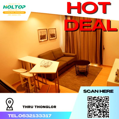 คอนโดให้เช่า : #K214 📢📌ให้เช่า คอนโด THRU THONGLOR condominium ห้องว่าง 18 กค