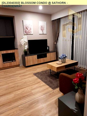 Condos for rent : DL23040302 Condo for rent, Blossom Condo @ Sathorn - Charoenrat near BTS Surasak, ready to move in, call urgently 0653619502 LineID @952jdxxk