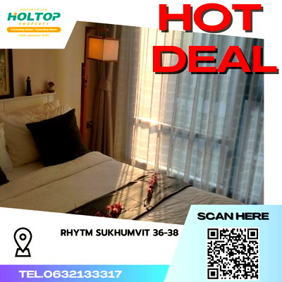 คอนโดให้เช่า : #P146 ให้เช่า ริทึม สุขุมวิท 36-38  Rhythm Sukhumvit 36-38 