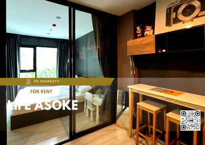 Condos for rent : For rent ✨ Life Asoke ✨ complete furniture and electrical appliances, near MRT.