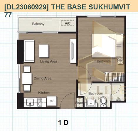 รูป DL23060929 ให้เช่าคอนโด เดอะ เบส สุขุมวิท 77 (The Base Sukhumvit 77) ใกล้ BTS อ่อนนุช พร้อมเข้าอยู่ โทรด่วน 0638692663 LineID @655ebbvc - รูปที่ 6/7