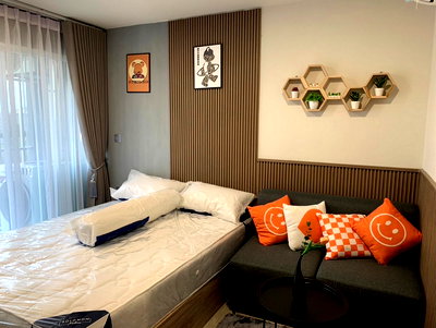 Condos for rent : Call : 091-545-5346 Condo Kave Town Island @Bangkok University 1 Bedroom 5th floor, Building D, Fully furnished