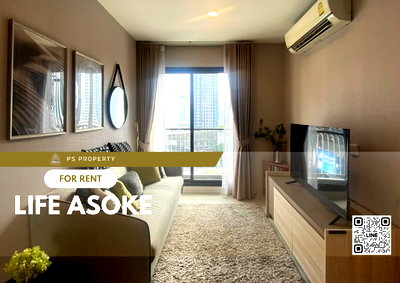 Condos for rent : For rent 📌 Life Asoke 📌 complete furniture and electrical appliances, near MRT Phetchaburi