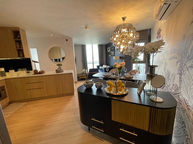 2-bed condo for rent, 57 sqm, U CHAROEN RESIDENCE TOWN IN TOWN