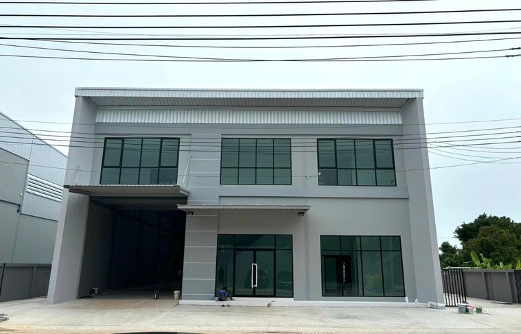 ให้เช่า โกดังเก็บสินค้า มีออฟฟิสติดแอร์ บางนา เทพารักษ์ กม 25 ใกล้สนามบินสุวรรณภูมิ ที่ Line @homefinder