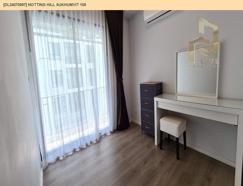 รูป DL24070597 ให้เช่าคอนโด น็อตติ้ง ฮิลล์ สุขุมวิท 105 (Notting Hill Sukhumvit 105) ใกล้ BTS แบริ่ง พร้อมเข้าอยู่ โทรด่วน 0638692663 LineID @655ebbvc - รูปที่ 4/6