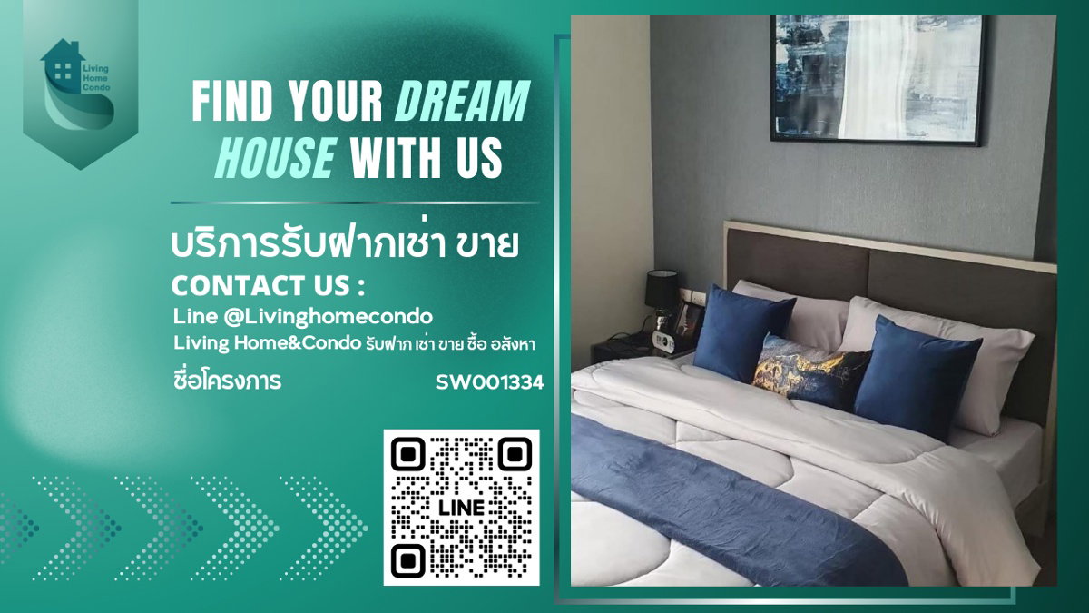 For sale OKA HAUS Sukhumvit 36, Rama 4 Road view, south direction, good wind, fully furnished, ready to move in immediately - SW001334