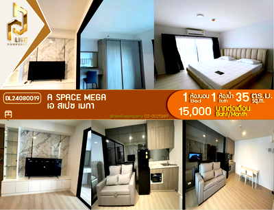 Condos for rent : DL24080019 Condo for rent, A space mega near -, ready to move in, call urgently 0653619502 LineID @897iyzll
