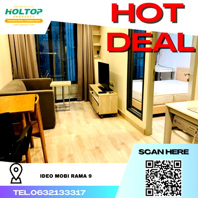 คอนโดให้เช่า : #K282 ให้เช่า คอนโด Ideo Mobi Rama 9 คอนโดทำคอนโดทำเลดี แยก พระราม 9 ใกล้ MRT พระราม 9 🚝✨