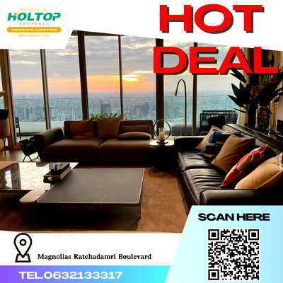 Condos for rent : #P219 For rent Luxury Condo 𝐌𝐚𝐠𝐧𝐨𝐥𝐢𝐚𝐬 𝐑𝐚𝐭𝐜𝐡𝐚𝐝𝐚𝐦𝐫𝐢 𝐁𝐨𝐮𝐥𝐞𝐯𝐚𝐫𝐝    Near BTS Ratchadamri