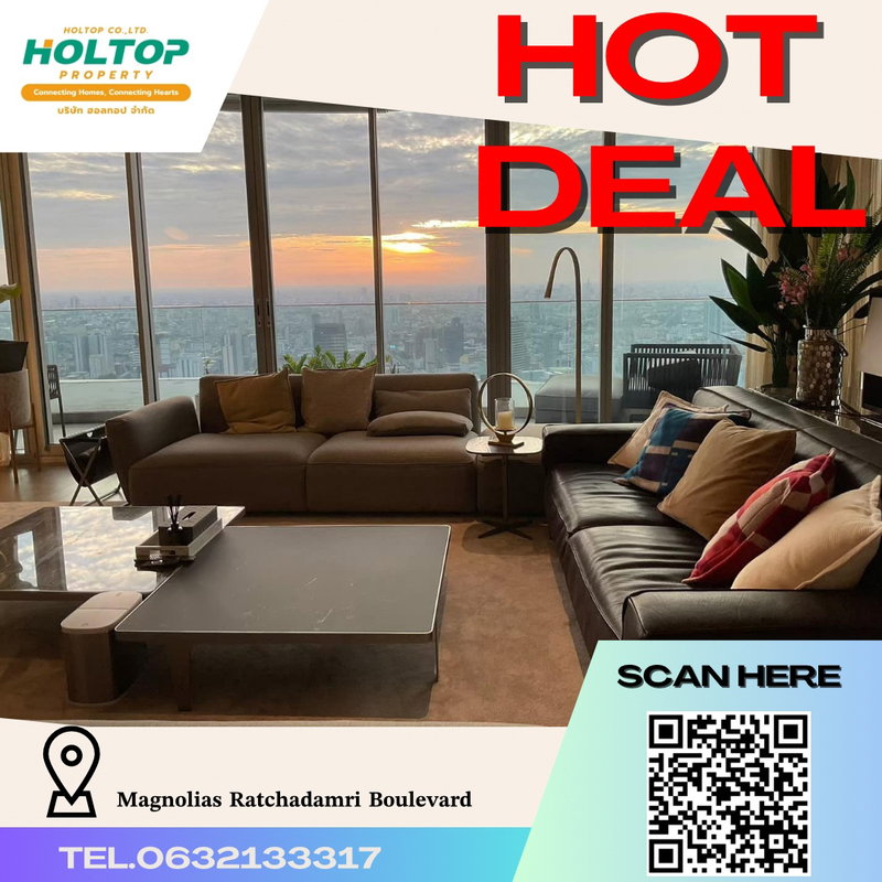 Condos for rent : #P219 For rent Luxury Condo 𝐌𝐚𝐠𝐧𝐨𝐥𝐢𝐚𝐬 𝐑𝐚𝐭𝐜𝐡𝐚𝐝𝐚𝐦𝐫𝐢 𝐁𝐨𝐮𝐥𝐞𝐯𝐚𝐫𝐝 Near BTS Ratchadamri