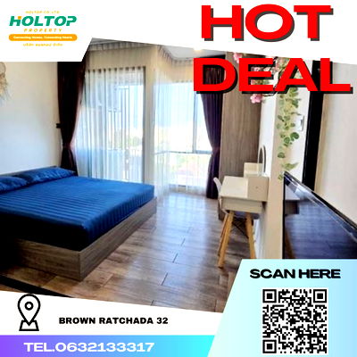 Condos for rent Major Cineplex Ratchayothin : #K290 For rent Brown Condo Ratchada 32 🌟