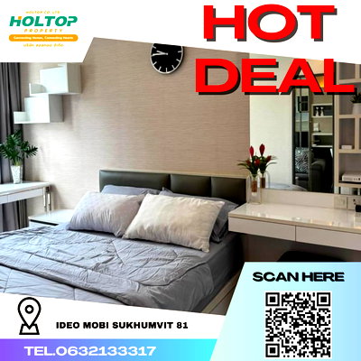 คอนโดให้เช่า : #K306 For rent Ideo Mobi Sukhumvit 81 🌆