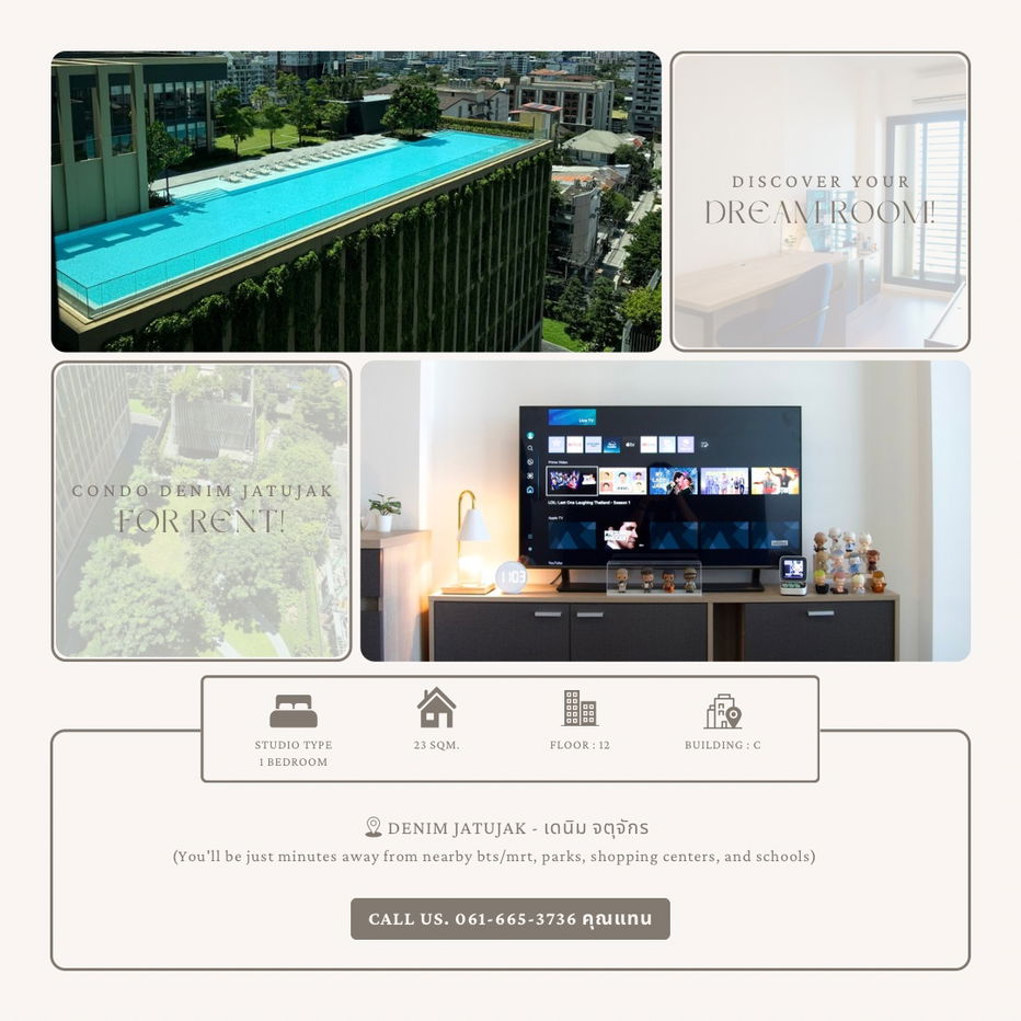 picture 🌈🌈(For rent-new room) Condo Denim Jatujak | Denim Chatuchak 🌈🌈 - 1/9