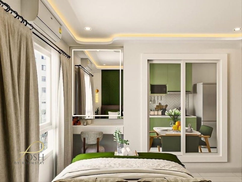 Condo for sale near Phuket University, on the main road near the entrance to Patong Hill, 2nd floor, outside view, The Scene Condo