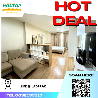 Condos for rent Lat Phrao 18 : #K354 For rent Life @ Ladprao 18🩷