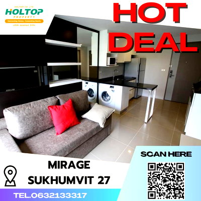 Condos for rent Sukumvit 27 :  #N341 For rent condo Mirage Sukhumvit 27