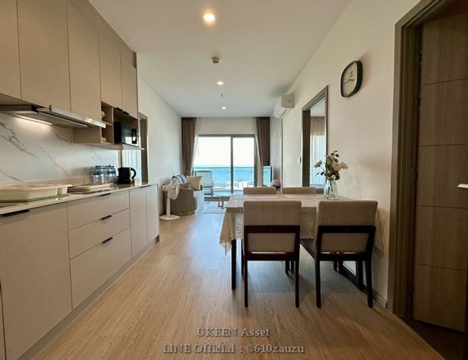 Condo for rent :The Symphony Bangpra Sriracha, 2 bedrooms, 2 bathrooms, 82.34 sq m., 7th floor, pool view and sea view, fully furnished