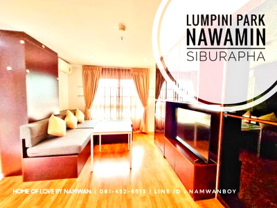 คอนโดให้เช่า : ((ให้เช่า)) ลุมพินี พาร์ค นวมินทร์-ศรีบูรพา 2 ห้องนอน 2 ห้องน้ำ แต่งสวย จัดให้เยอะสุด (KB115)