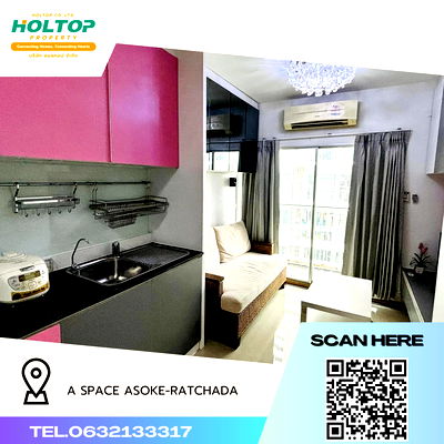 เช่าคอนโด โฮมโปร พลัส เพลินจิต : #P326 A Space Asoke-Ratchada ใกล้ MRT พระราม 9