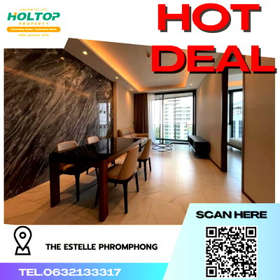 Condos for rent :  #K387 For rent The Estelle Phrompong🩷 